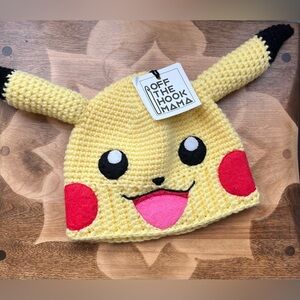 Off the Hook Mama Handmade Pikachu Crochet Hat – Kids Costume Beanie